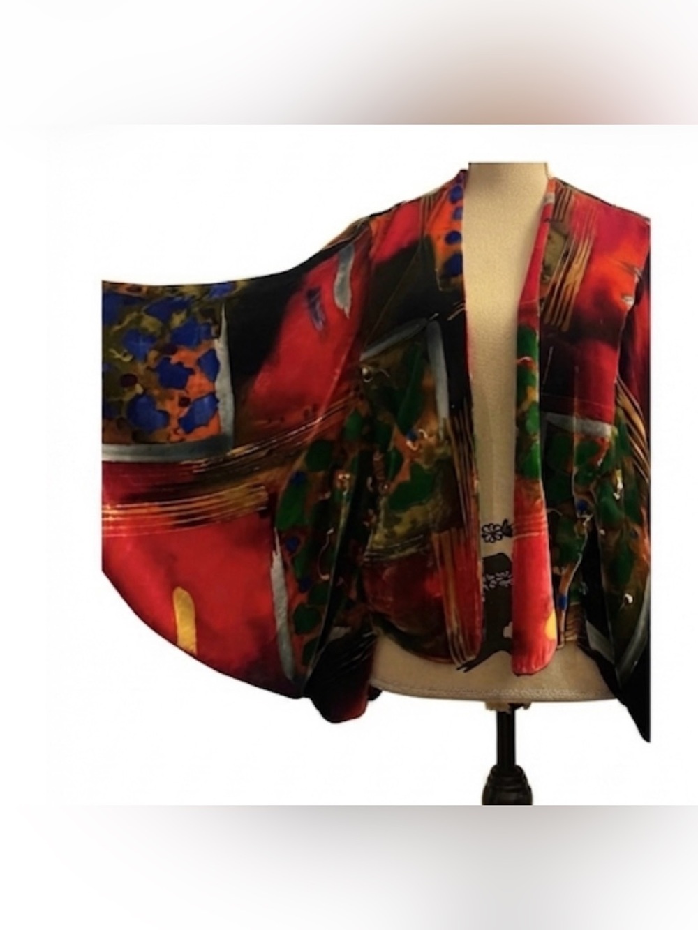 Silk Velvet Kimono Jacket Duster Wearable Art